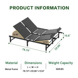 ZNTS Adjustable Bed Frame, Queen Size - 4 Motor Design, Independent Head and Foot Incline, Zero Gravity, W3014P231468