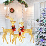 3pcs 54*38*122cm 30.00V 3.60W Family Elk Golden Iron Frame Cotton Thread Green Onion Powder 18125564