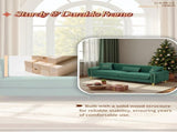 FX-P11-GR 87.4 Inches Contemporary Upholstered Sofa Couch, 3 Seater Sofa with Plush Cushions & W576P360571