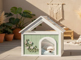 SAGE FSC-Certified Cedar Indoor Cat House with Clear Acrylic Roof Wooden Pet House for Small Cats W3799P382569
