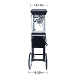 Kaitu Popcorn Machine with Cart 8oz Popper with Stainless-steel Kettle, Heated Warming Deck, and W2841P218156