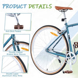 Single Speed Retro style 700C Road Bike For men women's City Bicycle,Steel Frame W1019P175590