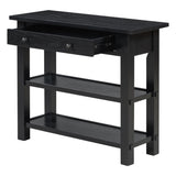 ZNTS TREXM Retro Console Table with Drawer and Two Sturdy Shelves for Entryway, Living Room N715P195561B