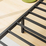 Twin Size Bed Frame, Storage Headboard with Charging Station, Solid and Stable, Noise Free, No Box 80586204