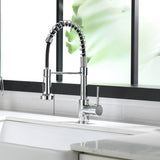 Commercial Black Kitchen with Pull Down Sprayer, Single Handle Single Lever Kitchen Sink W1932P338775