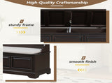 Shoe Bench, Retro Shoe Storage Bench with Safe Soft-Close Devices, Storage Chest with Hidden Storage 87869983