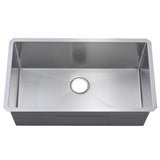 ZNTS 32" L X 19" W Undermount Single Bowl 18 Gauge 304 Stainless Steel Kitchen Sink W1225P266036