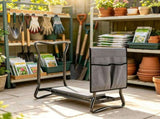 Gray Foldable Garden Kneeler and Seat Heavy Duty 2-in-1 Stool with EVA Pad and Detachable Tool 82842220