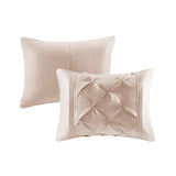 7 Piece Tufted Comforter Set Blush King B03597045