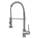 Commercial Kitchen Faucet with Pull Down Sprayer, Single Handle Single Lever Kitchen Sink Faucet W1932P172328