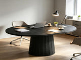 55 Inch Oval Wood Conference Table for 6 People 39275095