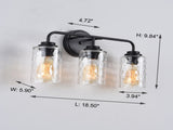 3-Light with Clear Glass Satin Shade Unique Hand-make Lampshade Industrial Indoor Light Fixture E26 48219886