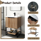 24 Inch Freestanding Bathroom Vanity With Resin Basin BVA01124MP-1, W999P181590