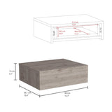Milano Floating Nightstand , End Table, Side Table Wall-Mounted with Drawer -Light Gray -Bedroom B200137823