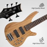 ZNTS 44 Inch GIB 5 String H-H Pickup Laurel Wood Fingerboard Electric Bass 24572750