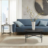 Round Coffee Table with Interchangeable Wood and Glass Top B03549008