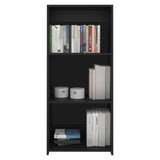 Note 47" Tall Three-Tier Ladder Bookcase Black B200P253719