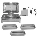 Electric Chafing Dish 9L/9.5QT Food Warmer w/Glass Lid for Catering 110V 60Hz Restaurant Food Warmer 54294873