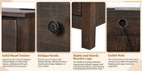 Brown MDF with solid wood veneer 66*45*68cm three-drawer bedside table 57761040