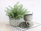 3-Pack Stackable Hand Woven Wicker Storage and Laundry Basket with Handles B046P144641