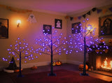 3 Pac Christmas Tree with Purple Lights, 4FT 5FT and 6FT, Lighted Black Tree for Christmas PX283443AAF