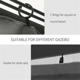 Universal Gazebo Sidewallt Coffee-AS 51312136