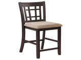 Tan and Espresso Lattice Back Counter Height Stools B062P145640