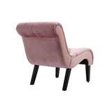 COOLMORE Modern Velvet Armless Accent Living Room Chair / Leisure Chair,Upholstered Fabric Button W39550123