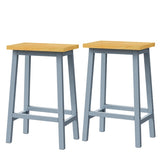 K&K Solid Wood Bar Stools , 25.6" Tall Set of 2 Bar Chairs, Kitchen Counter Stools N707P185529G