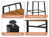 5-Piece Acacia Wood Garden Table and Chair Set 27156711