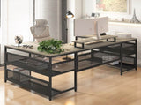 U-shaped Desk with Shelve and LED lights 09121568