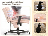 Chenille Criss Cross Office Chair with Air Lumbar Support, Flip-up Adjustable Arms, Built-in 11659105