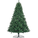 ZNTS Artificial Christmas Tree Full Natural Spruce PVC Fir Tree 7.5ft Foldable Metal Stand Unlit Green 04955729