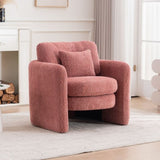 Round Corner Modern Dining Chair - Stylish Single Seat for Modern Spaces Red W3206P298325