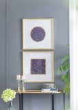 S/2 23.6x23.6" Lillian Purple Crystal Shadow Boxes Wall Dcor W2078P318313