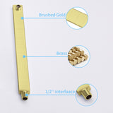 Shower System Shower Faucet Combo Set Wall Mounted with 10" Rainfall Shower Head and handheld shower T3177P269097