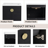 24 Inch Soft Close Doors Bathroom Vanity With Sink, For Small Bathroom, W999111975