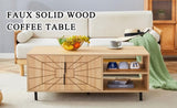 Nordic Style MDF Natural Wood-Colored Coffee Table - Adds Natural Warmth to Modern Homes,Product W3226P278930