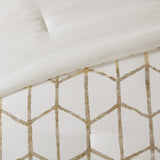 Full/Queen Metallic Printed Comforter Set B03595865