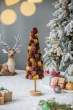 8.7x8.7x31.5" Tall Tree Christmas Table Decor, Coffee Multi W2078P256556