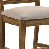 Tan and Weathered Oak Slat Back Side Chairs B062P182731