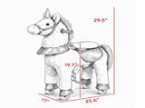 Kids Ride-On Plush Horse for Ages 2, 29.5" Riding Pony with Rotatable Head & Sounds, Pink 62316684
