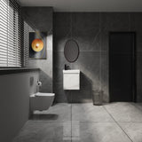 20" Wall-Mounted Bathroom Vanity with Ceramic Sink, Storage Cabinet with Doors,Bathroom Cabinet Set W1972P196393