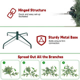 5FT Green Pencil Christmas Tree with 100 Warm White LED Lights Slim PVC Tree with 263 Tips, 35051404