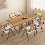 Wooden Frame Upholstered Dining Chairs Set of 2,Mid Century Kitchen Chairs for Living W2582P197649