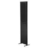 ZNTS 3 Panel Room Divider 6Ft Wood Folding Privacy Screen Black Room Separator Free Standing Wall W1757122143