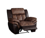 Toffee and Espresso Polished Tufted Recliner B062P215443