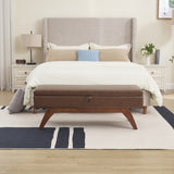 COOLMORE Teddy wool fabric, solid wood feet for solid weighing, and bed end stool with storage W1539P242720
