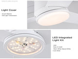 48" White Blades Lowe Profile Ceiling Fans with Light W1367134171