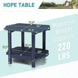 2-Tier Side Table, HDPE Adirondack Table Patio Side Table, Weather Resistant End Table Small 43896743